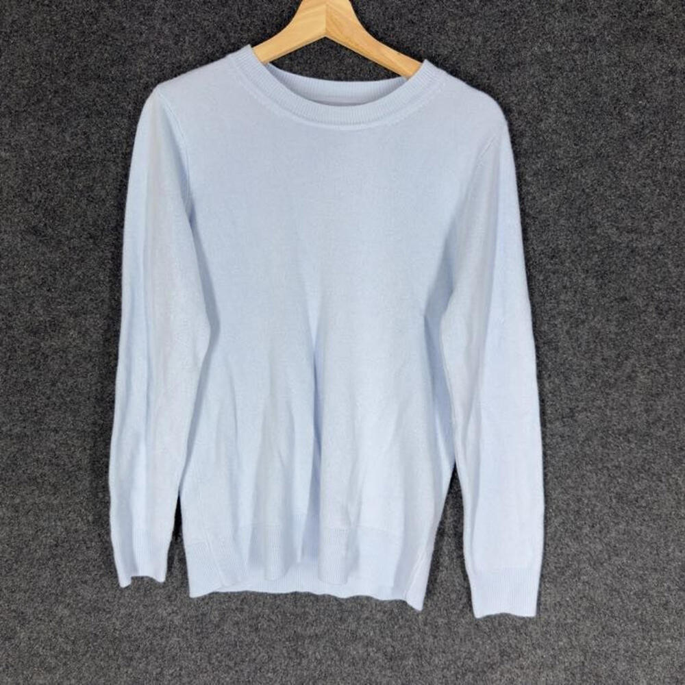 Croft & Barrow Sweater Pullover Women S Small Blue Knit Long Sleeve Crew Neck